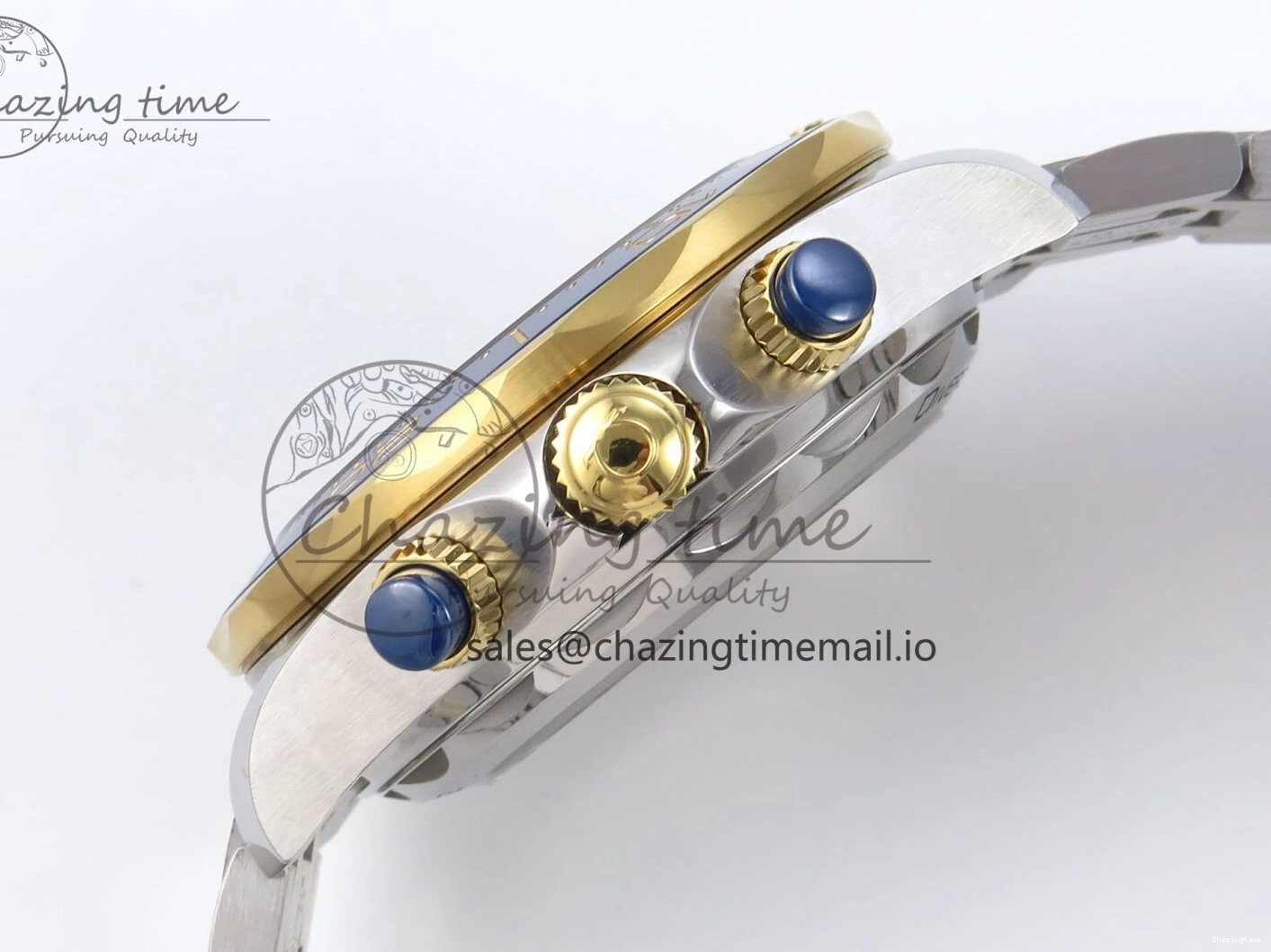 0306 Seamaster 300m Chrono SS YG OMF 1:1 Best Edition Blue Dial on SS YG Bracelet A Seasonal 7691